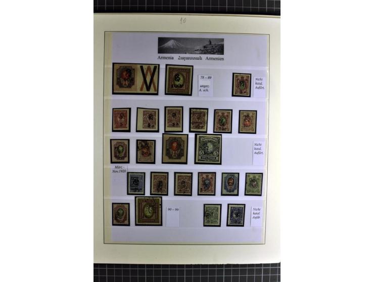 1919/23, sehr schöne ungebrauchte/postfrische und gestempelte Sammlung auf selbsgestalteten Blättern auf 34 Seiten, insgesamt