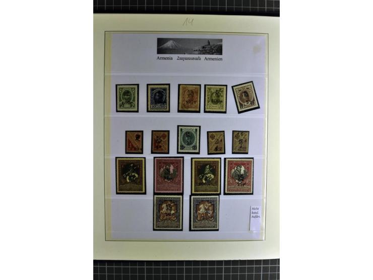 1919/23, sehr schöne ungebrauchte/postfrische und gestempelte Sammlung auf selbsgestalteten Blättern auf 34 Seiten, insgesamt