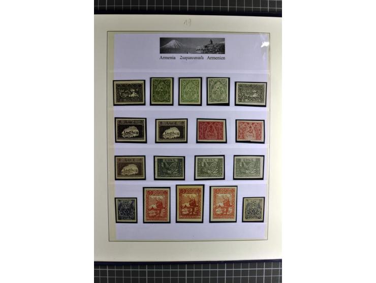 1919/23, sehr schöne ungebrauchte/postfrische und gestempelte Sammlung auf selbsgestalteten Blättern auf 34 Seiten, insgesamt