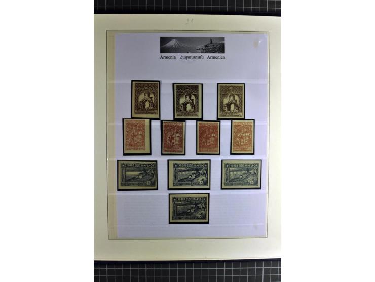 1919/23, sehr schöne ungebrauchte/postfrische und gestempelte Sammlung auf selbsgestalteten Blättern auf 34 Seiten, insgesamt