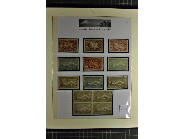 1919/23, sehr schöne ungebrauchte/postfrische und gestempelte Sammlung auf selbsgestalteten Blättern auf 34 Seiten, insgesamt