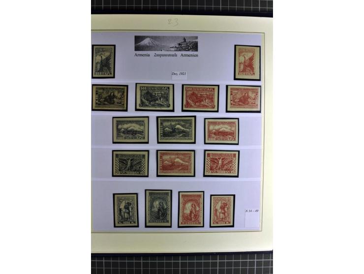 1919/23, sehr schöne ungebrauchte/postfrische und gestempelte Sammlung auf selbsgestalteten Blättern auf 34 Seiten, insgesamt