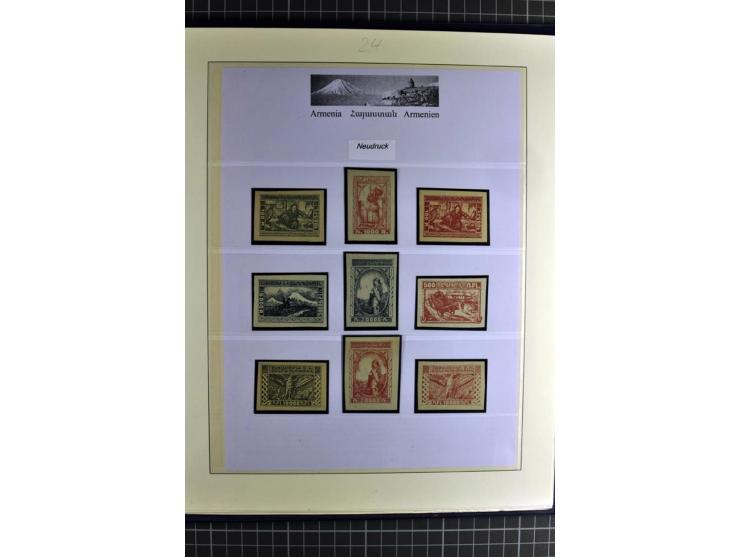 1919/23, sehr schöne ungebrauchte/postfrische und gestempelte Sammlung auf selbsgestalteten Blättern auf 34 Seiten, insgesamt