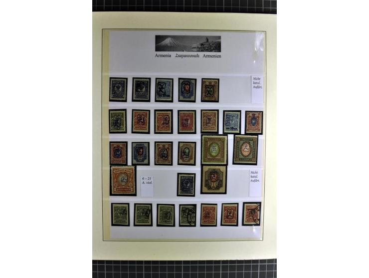 1919/23, sehr schöne ungebrauchte/postfrische und gestempelte Sammlung auf selbsgestalteten Blättern auf 34 Seiten, insgesamt