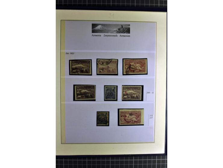 1919/23, sehr schöne ungebrauchte/postfrische und gestempelte Sammlung auf selbsgestalteten Blättern auf 34 Seiten, insgesamt