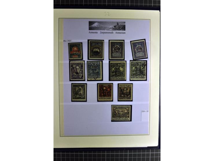 1919/23, sehr schöne ungebrauchte/postfrische und gestempelte Sammlung auf selbsgestalteten Blättern auf 34 Seiten, insgesamt