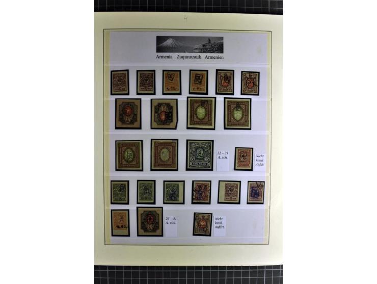 1919/23, sehr schöne ungebrauchte/postfrische und gestempelte Sammlung auf selbsgestalteten Blättern auf 34 Seiten, insgesamt