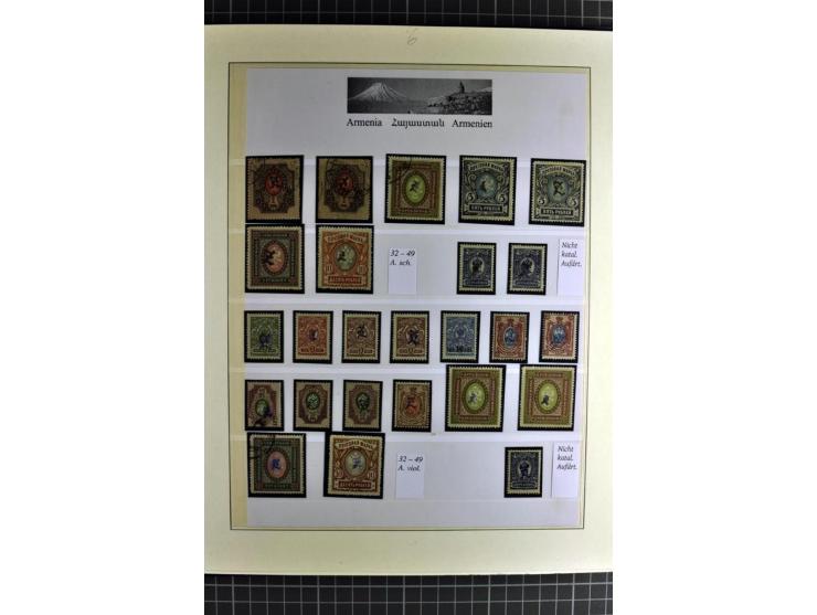 1919/23, sehr schöne ungebrauchte/postfrische und gestempelte Sammlung auf selbsgestalteten Blättern auf 34 Seiten, insgesamt