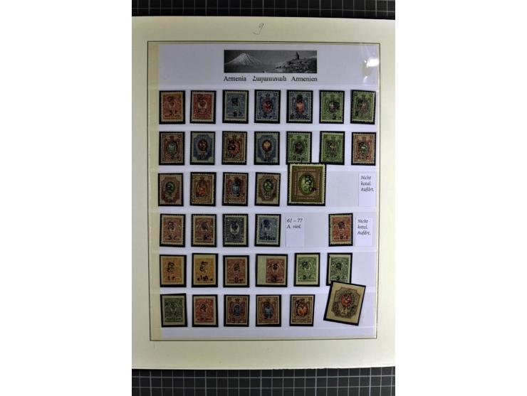 1919/23, sehr schöne ungebrauchte/postfrische und gestempelte Sammlung auf selbsgestalteten Blättern auf 34 Seiten, insgesamt