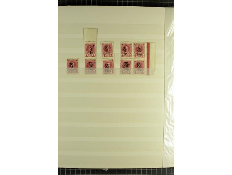 1920, Dashnak Rbl-Aufdrucke, 48seitiges Lagerbuch mit über 800 echten Aufdrucken, dabei viel postfrisches Material, dazu ein 