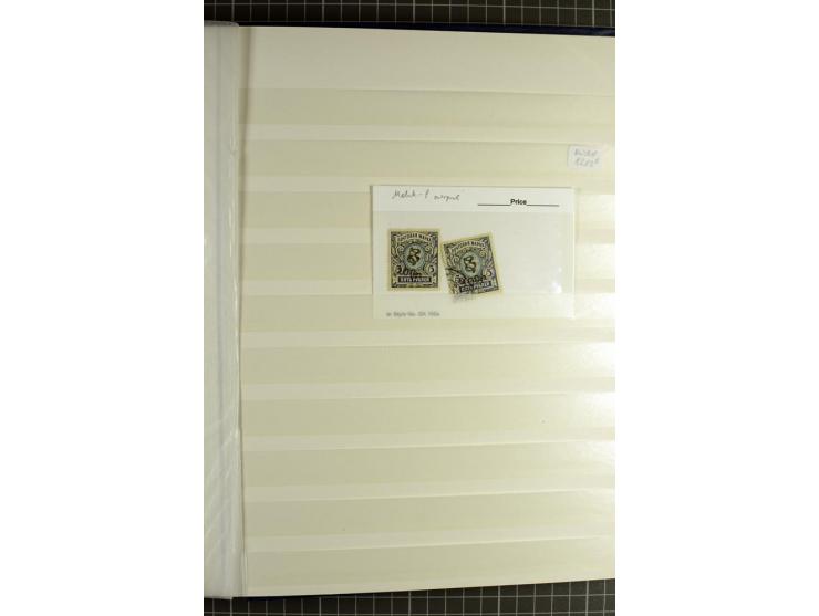 1920, Dashnak Rbl-Aufdrucke, 48seitiges Lagerbuch mit über 800 echten Aufdrucken, dabei viel postfrisches Material, dazu ein 