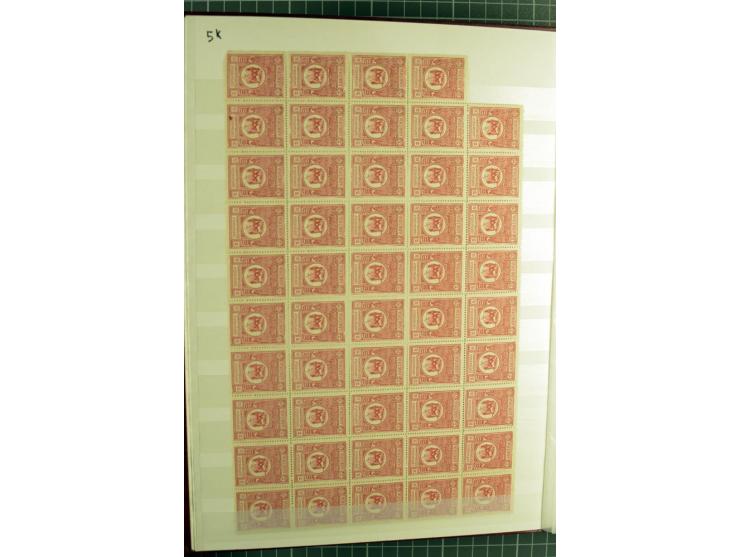 1920, Chassepot Ausgabe, 16seitiges Lagerbuch der Orignalmarken und 48seitiges Lagerbuch mit Nachdrucken, dabei viele in Einh