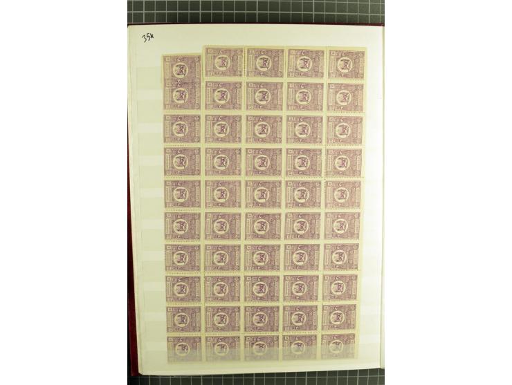 1920, Chassepot Ausgabe, 16seitiges Lagerbuch der Orignalmarken und 48seitiges Lagerbuch mit Nachdrucken, dabei viele in Einh