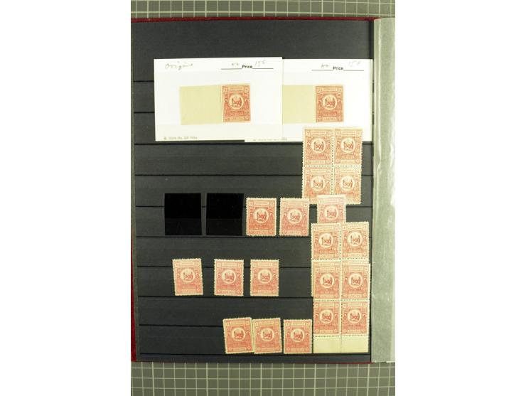 1920, Chassepot Ausgabe, 16seitiges Lagerbuch der Orignalmarken und 48seitiges Lagerbuch mit Nachdrucken, dabei viele in Einh