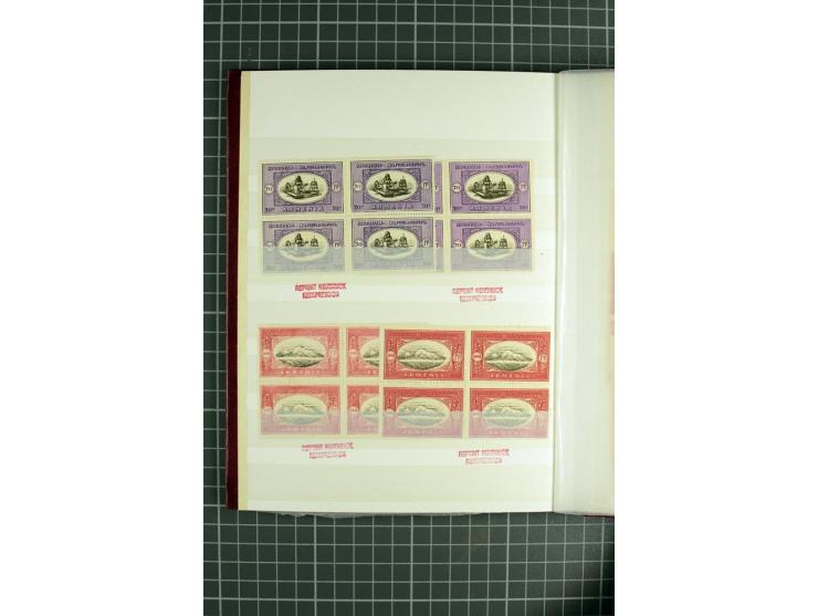 1920, Chassepot Ausgabe, kleine Sammlung mit seltenen Stücken der Originalmarken, dabei 4 ungezähnte, ein Satz von 5 SPECIMEN