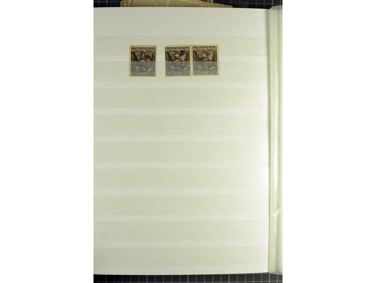 1923, Yessayan 2. Ausgabe, zwei 64seitige Lagerbücher, ein mit echten Werten, mit und ohne Aufdruck, das andere Lagerbuch mit