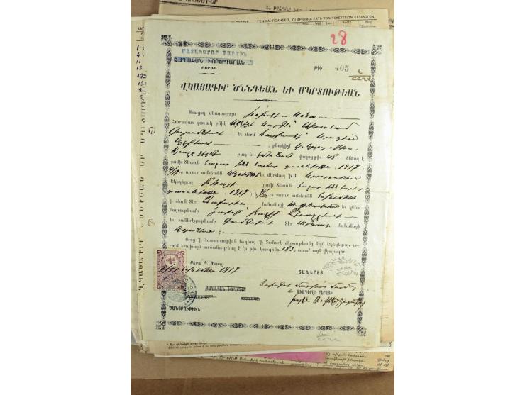 BESONDERHEITEN: 19. Jahrhundert bis 1950 (ca.), dabei Zeitungen, Kirchendokumente, Diaspora Material sowie 5 Post Dokumente m