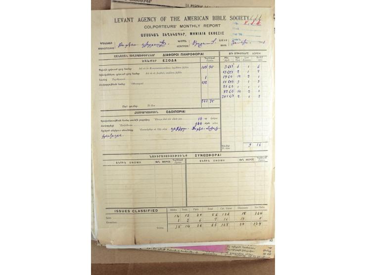 BESONDERHEITEN: 19. Jahrhundert bis 1950 (ca.), dabei Zeitungen, Kirchendokumente, Diaspora Material sowie 5 Post Dokumente m
