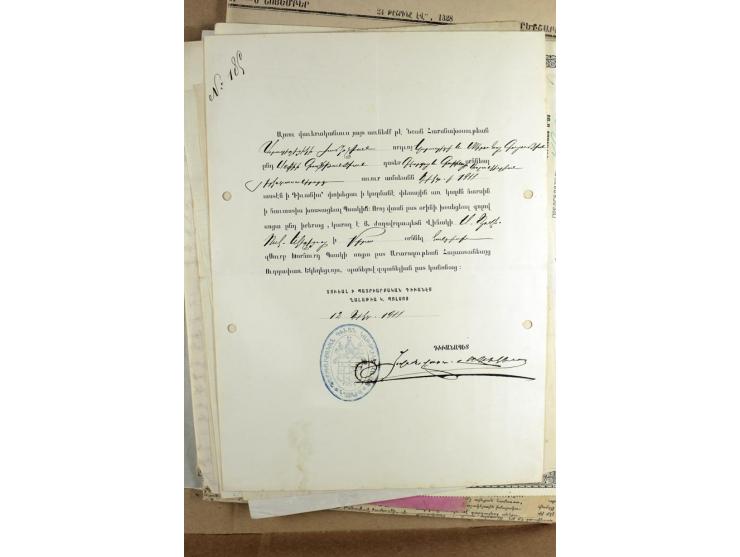 BESONDERHEITEN: 19. Jahrhundert bis 1950 (ca.), dabei Zeitungen, Kirchendokumente, Diaspora Material sowie 5 Post Dokumente m
