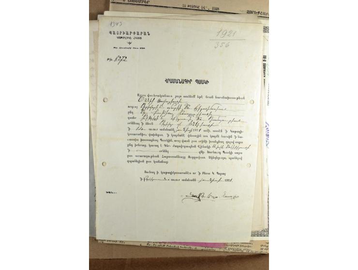 BESONDERHEITEN: 19. Jahrhundert bis 1950 (ca.), dabei Zeitungen, Kirchendokumente, Diaspora Material sowie 5 Post Dokumente m