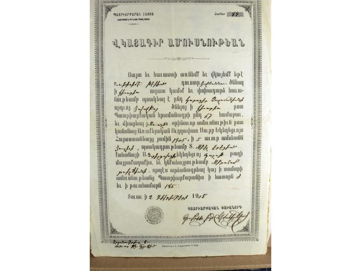 BESONDERHEITEN: 19. Jahrhundert bis 1950 (ca.), dabei Zeitungen, Kirchendokumente, Diaspora Material sowie 5 Post Dokumente m