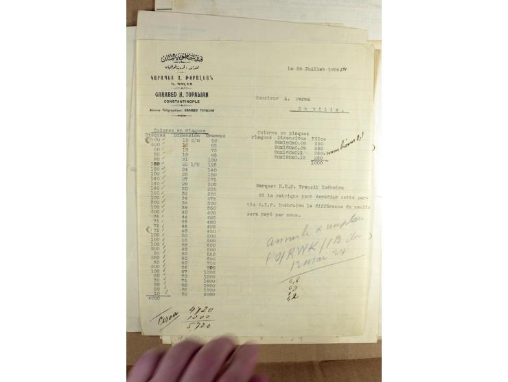 BESONDERHEITEN: 19. Jahrhundert bis 1950 (ca.), dabei Zeitungen, Kirchendokumente, Diaspora Material sowie 5 Post Dokumente m