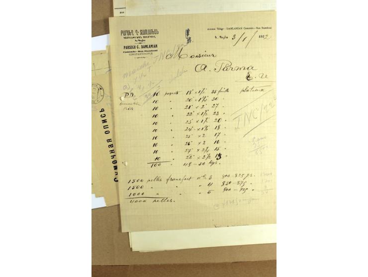 BESONDERHEITEN: 19. Jahrhundert bis 1950 (ca.), dabei Zeitungen, Kirchendokumente, Diaspora Material sowie 5 Post Dokumente m