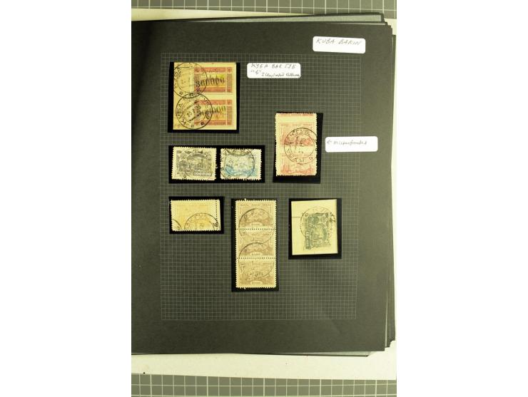 1919/23, sehr interessante Stempelsammlung ADZHIKABUL bis ZUID OSTOV KULTUK BAKIN mit Abschlägen von vielen verschiedenen Pos