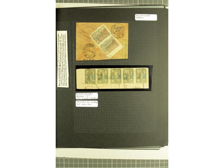 1919/23, sehr interessante Stempelsammlung ADZHIKABUL bis ZUID OSTOV KULTUK BAKIN mit Abschlägen von vielen verschiedenen Pos