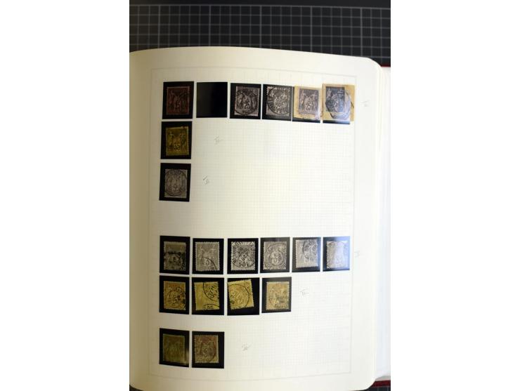 1849/1938, meist gestempelte Sammlung mit guten Ausgaben wie Mi.-Nr. 49K (Attest Calves), Porto, Kolonien Allgemeine Ausgaben