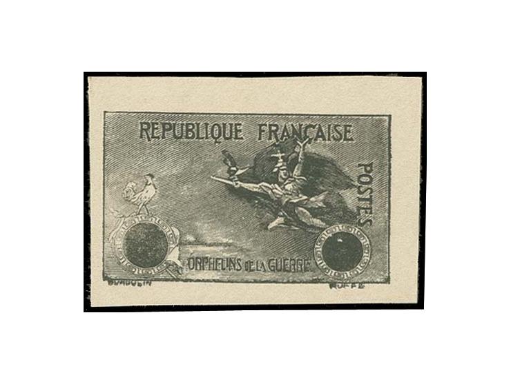 Orphans 5 fr. essai avec coq sur la faciale et sans valeur faciale, sans gomme, superbe