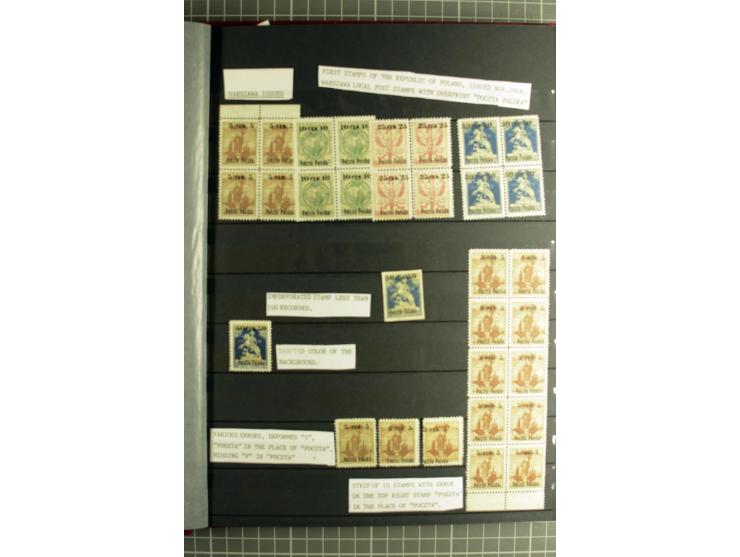 1918/24, ungebrauchte/postfrische und gestempelte Partie mit einigen Briefen und Karten, dabei diverse bessere Werte, Probedr