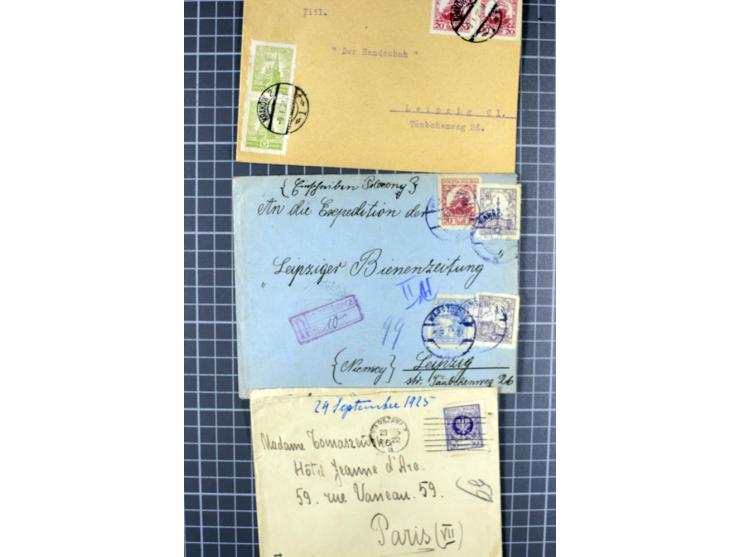 1919/90, Posten Briefe, Karten und Ganzsachen, dabei Reco, Zensur, Auslandspost etc.