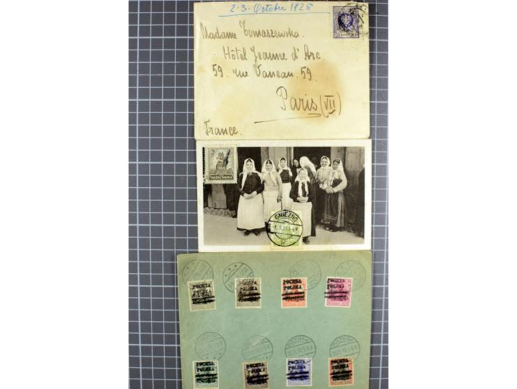 1919/90, Posten Briefe, Karten und Ganzsachen, dabei Reco, Zensur, Auslandspost etc.