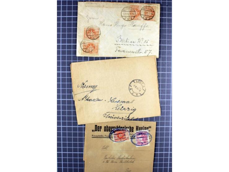 1919/90, Posten Briefe, Karten und Ganzsachen, dabei Reco, Zensur, Auslandspost etc.