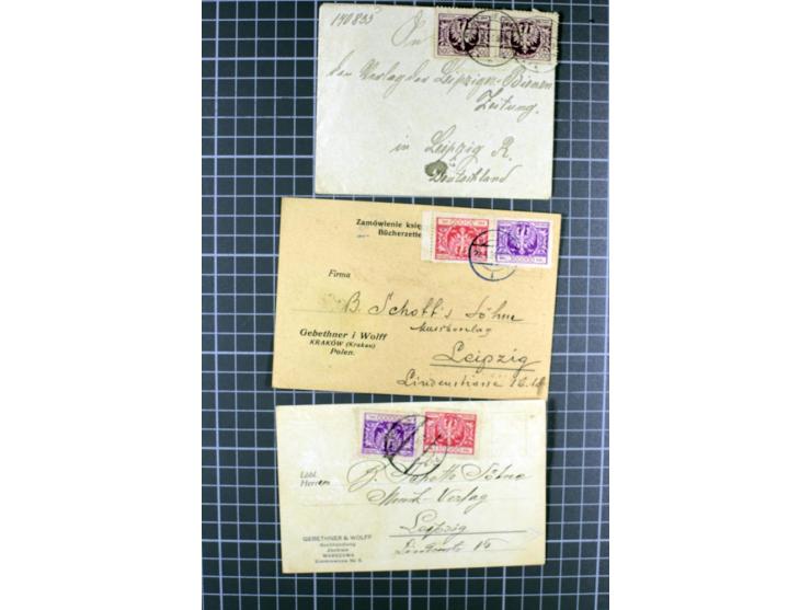 1919/90, Posten Briefe, Karten und Ganzsachen, dabei Reco, Zensur, Auslandspost etc.