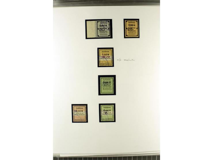 FISKALMARKEN: 80 Albumblatter mit viele hundert Lokalmarken und Dokumente, meist aus 1918-45, dabei viel Material aus Lwow, S