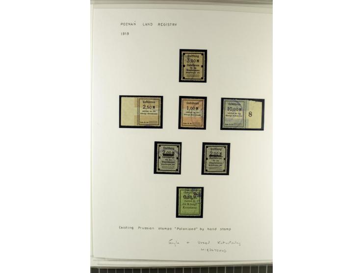FISKALMARKEN: 80 Albumblatter mit viele hundert Lokalmarken und Dokumente, meist aus 1918-45, dabei viel Material aus Lwow, S