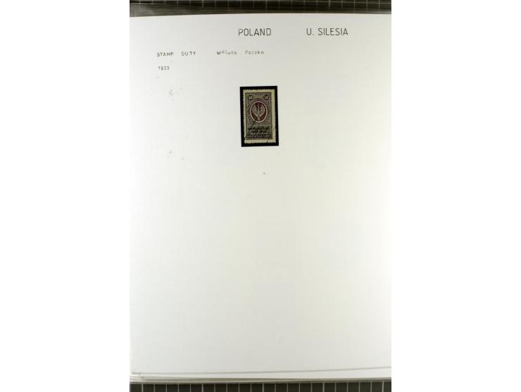 FISKALMARKEN: 80 Albumblatter mit viele hundert Lokalmarken und Dokumente, meist aus 1918-45, dabei viel Material aus Lwow, S