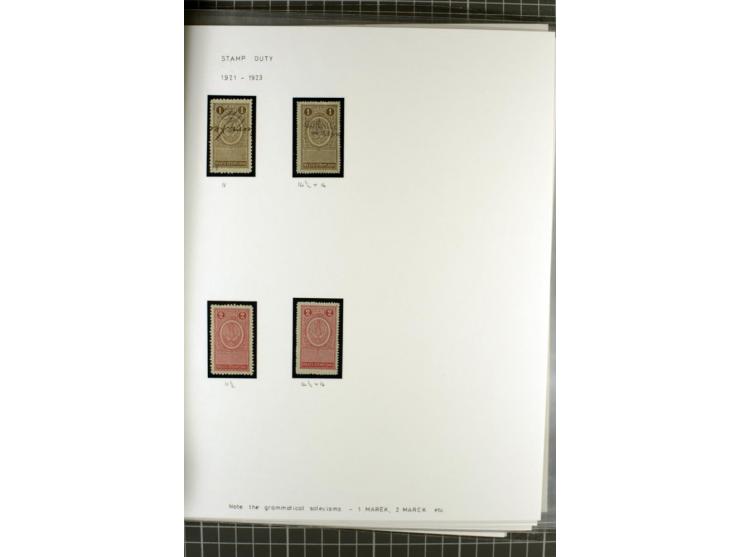 FISKALMARKEN: 80 Albumblatter mit viele hundert Lokalmarken und Dokumente, meist aus 1918-45, dabei viel Material aus Lwow, S
