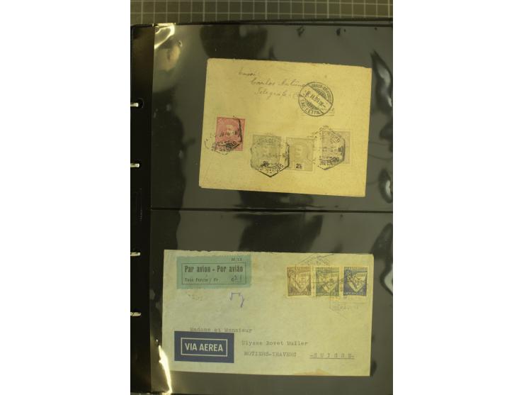 1873/1979 (ca.), Partie Briefe, Karten und Ganzsachen, dabei Reco, Zensur, Luftpost, Kolonien etc.