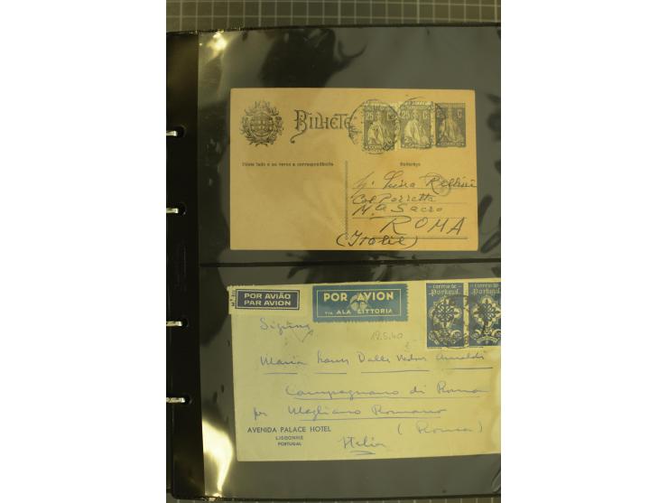 1873/1979 (ca.), Partie Briefe, Karten und Ganzsachen, dabei Reco, Zensur, Luftpost, Kolonien etc.