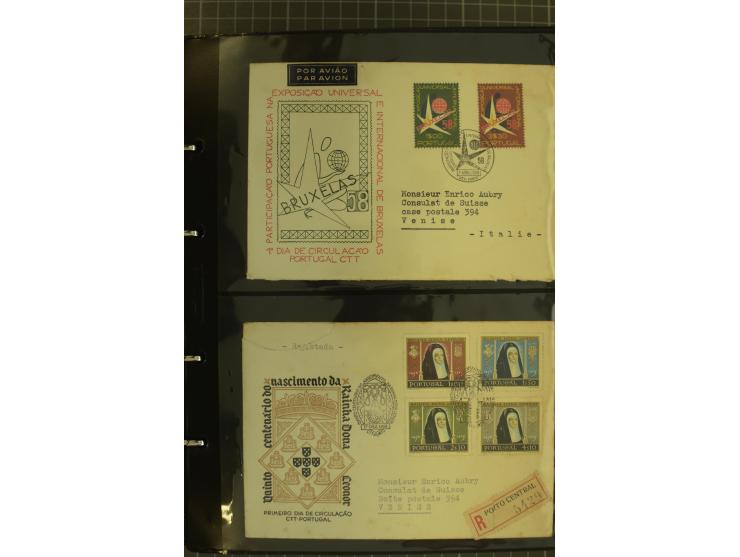 1873/1979 (ca.), Partie Briefe, Karten und Ganzsachen, dabei Reco, Zensur, Luftpost, Kolonien etc.