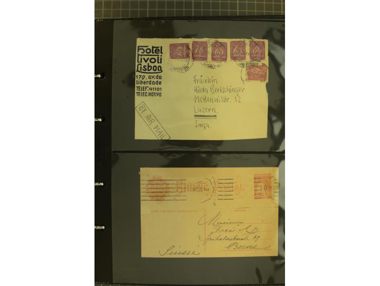 1873/1979 (ca.), Partie Briefe, Karten und Ganzsachen, dabei Reco, Zensur, Luftpost, Kolonien etc.