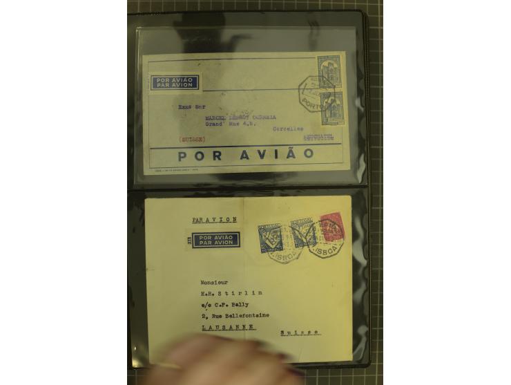 1873/1979 (ca.), Partie Briefe, Karten und Ganzsachen, dabei Reco, Zensur, Luftpost, Kolonien etc.
