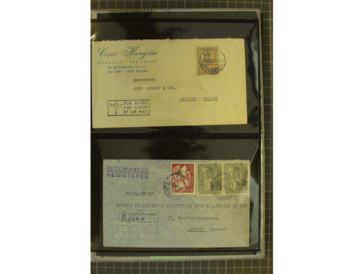 1873/1979 (ca.), Partie Briefe, Karten und Ganzsachen, dabei Reco, Zensur, Luftpost, Kolonien etc.