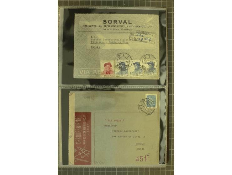 1873/1979 (ca.), Partie Briefe, Karten und Ganzsachen, dabei Reco, Zensur, Luftpost, Kolonien etc.