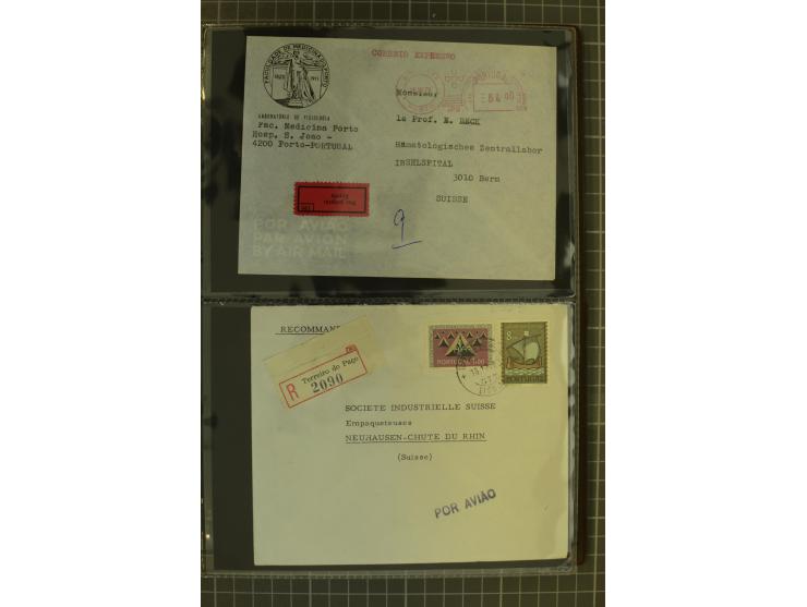 1873/1979 (ca.), Partie Briefe, Karten und Ganzsachen, dabei Reco, Zensur, Luftpost, Kolonien etc.
