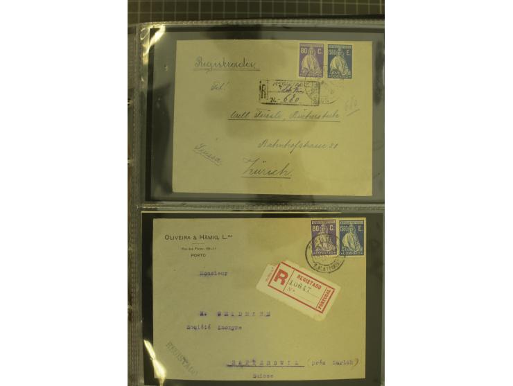 1873/1979 (ca.), Partie Briefe, Karten und Ganzsachen, dabei Reco, Zensur, Luftpost, Kolonien etc.