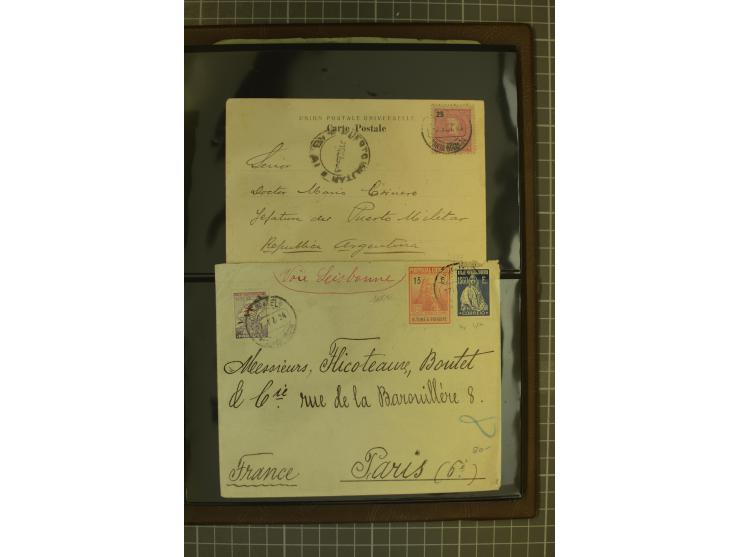 1873/1979 (ca.), Partie Briefe, Karten und Ganzsachen, dabei Reco, Zensur, Luftpost, Kolonien etc.